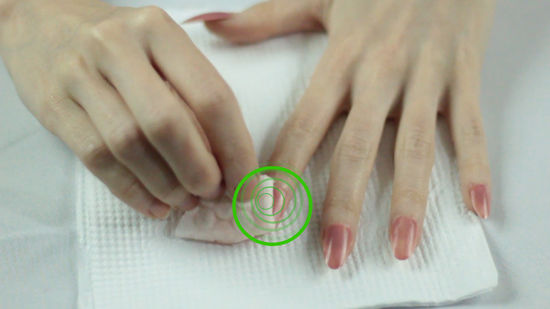 Nails in Acetone Using Cotton