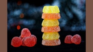 Cherry-flavored CBD gummies 